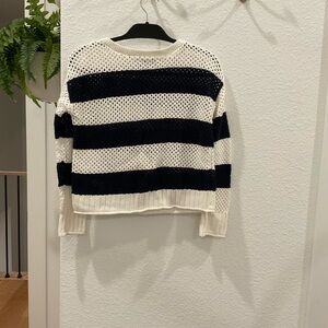 Sundry Navy and White Striped Sweater